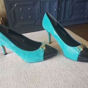 Turquoise heels